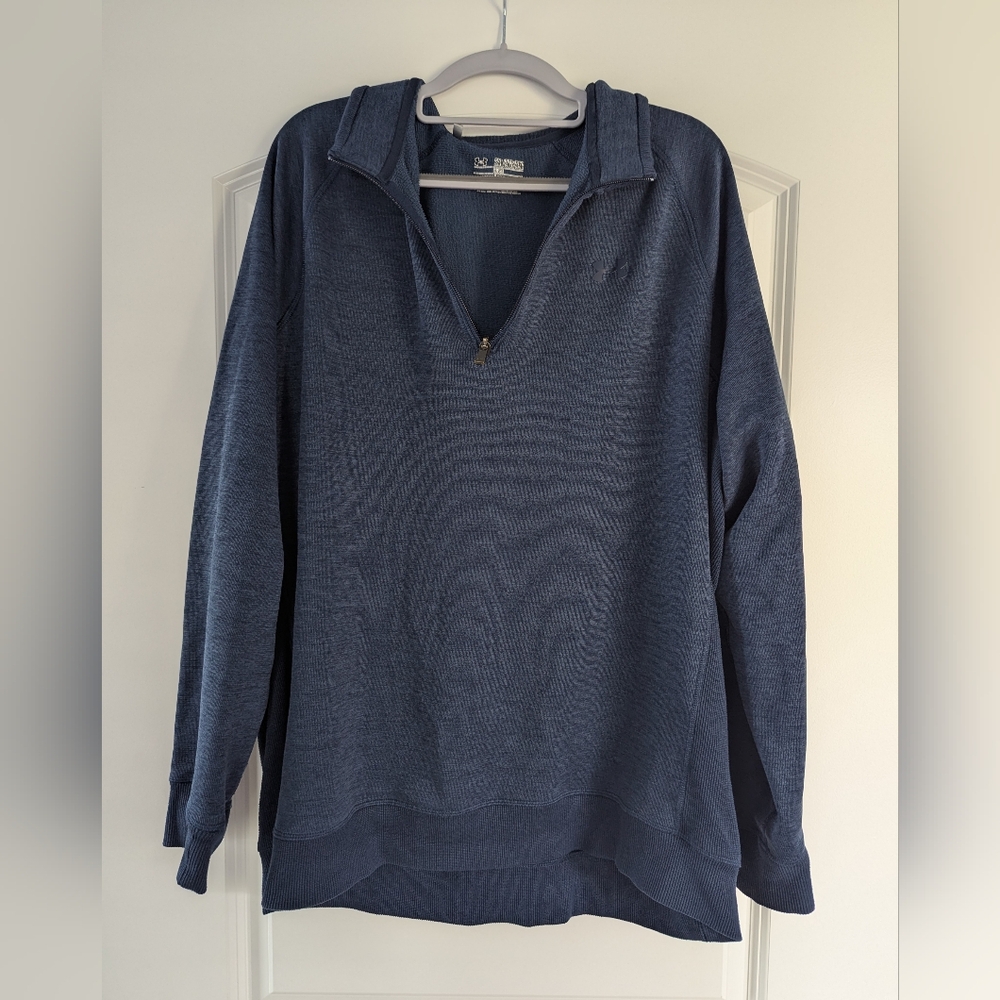 Men's Navy Blue Quarter-Zip Sweater